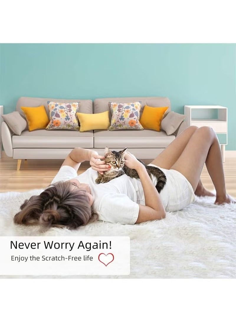 الضفدع الحقيقي وسادات خدش القطط، واقي أريكة من مخالب القطط، غطاء بلاستيكي شفاف ومرن لحماية الأريكة، شريط تدريب لاصق أحادي الجانب سهل الاستخدام، 20 × 300 سم - Image 5
