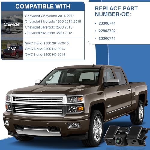 ACAUTO Rear View Backup Reverse Camera Fit for Chevrolet Silverado Cheyenne Fit for GMC Sierra 1500 2500 HD 3500 HD 2014 2015,Safety Parking Back Up Assist Camera OE Number 23306741 22803702 - Image 2
