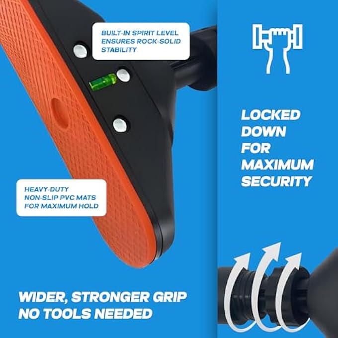 BOLTIX Pull Up Bar For Home Adjustable Length Hanging Rod For Height Increase No Screws Anti-Skid Grip Hanging Bar For Pull-Up Push Up Chin Up Bar For Home Max Load 200Kg Length 75-94Cm (Black, Pack Of 2) - Image 3