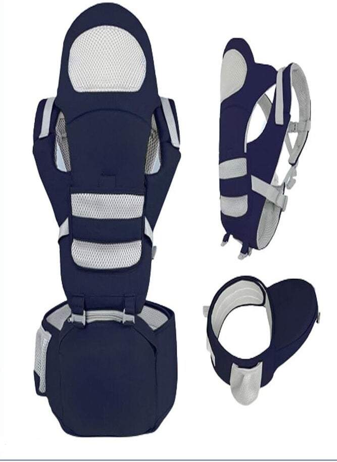 AMERTEER - 9-in-1 Baby Carrier with Hip Seat – Comfortable, Versatile, and Adjustable for Newborns to Toddlers (0-36 Months) - Image 1