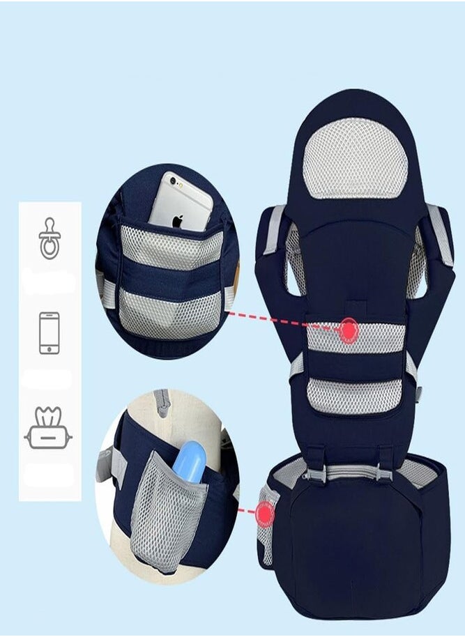 AMERTEER - 9-in-1 Baby Carrier with Hip Seat – Comfortable, Versatile, and Adjustable for Newborns to Toddlers (0-36 Months) - Image 1
