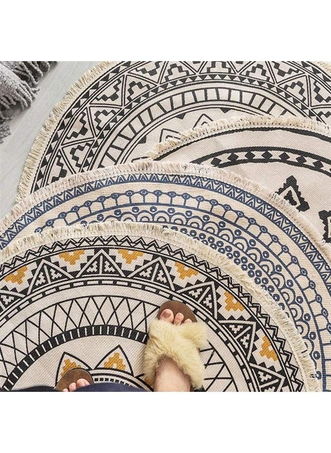 Enjoylifeme Nordic Handmade Tassel Carpet Multicolour 90cm  - Image 3