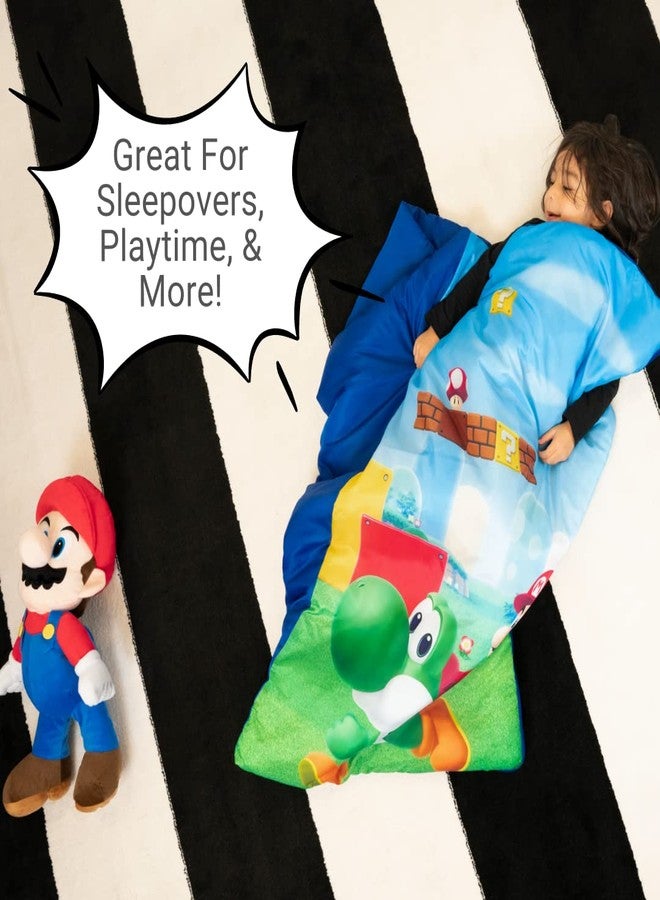 Franco Super Mario Kids Soft Lightweight 2 Piece Sleeping/Slumber Bag and Sling Bag Set, 46"(L) X 26"(W), (Official Licensed Nintendo Product) by Franco - Image 4