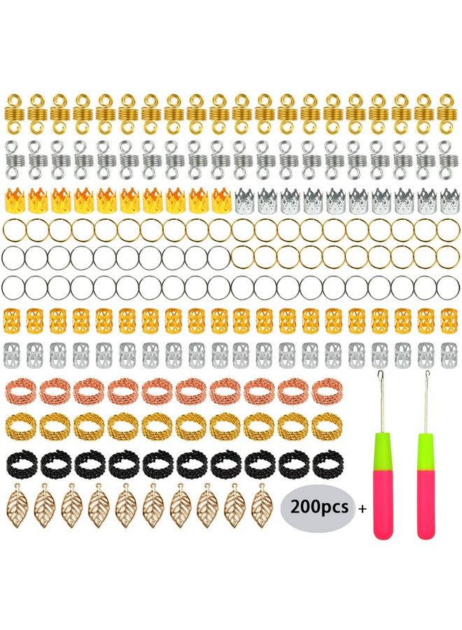 YTBYT 200 Pieces Dreadlocks Jewelry Metal Hair Cuffs Hair Rings Hair Pendants For Braids Hair Clip Decoration - Image 3