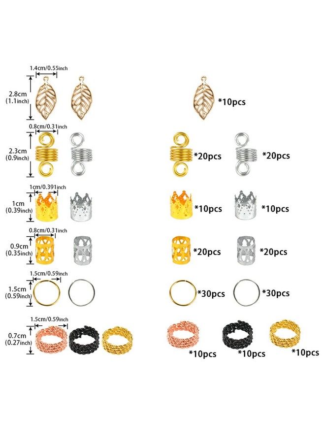 YTBYT 200 Pieces Dreadlocks Jewelry Metal Hair Cuffs Hair Rings Hair Pendants For Braids Hair Clip Decoration - Image 5