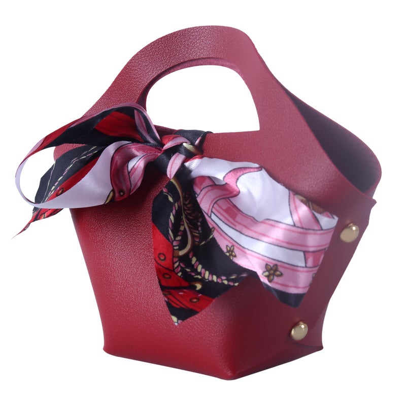Sansam 12pcs Leather Gift Bags, Small Leather Wedding Candy Bags for Party Favors, Reusable Gift Wrapping Treat Bag for Baby Shower, Christmas,Halloween - Image 2