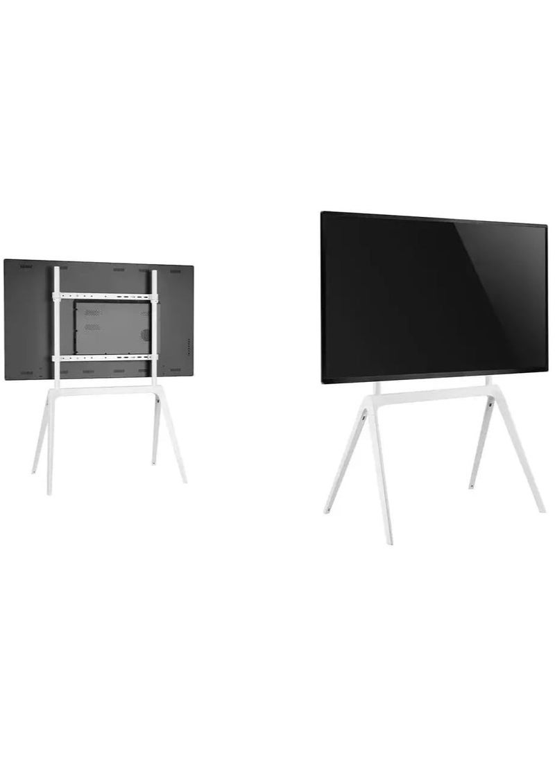 Skilltech Steel Studio Tv Floor Stand Holder, Max. Capacity: 60kg (132lbs), Max vesa 600x400mm, Matte White, Floor Stands - SH-1446FS - Image 1