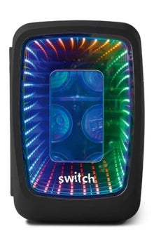 SWITCH Infinity Portable Mini Fridge With Car Charging Adaptor, Fits 6 Cans, 4 Liters Capacity For Food, Beverages, Cosmetics For Car, Camping, Home Bedroom, Office Desk, Gaming Desk