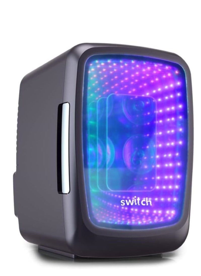 Switch - SWITCH Infinity Portable Mini Fridge With Car Charging Adaptor, Fits 6 Cans, 4 Liters Capacity For Food, Beverages, Cosmetics For Car, Camping, Home Bedroom, Office Desk, Gaming Desk - Image 1