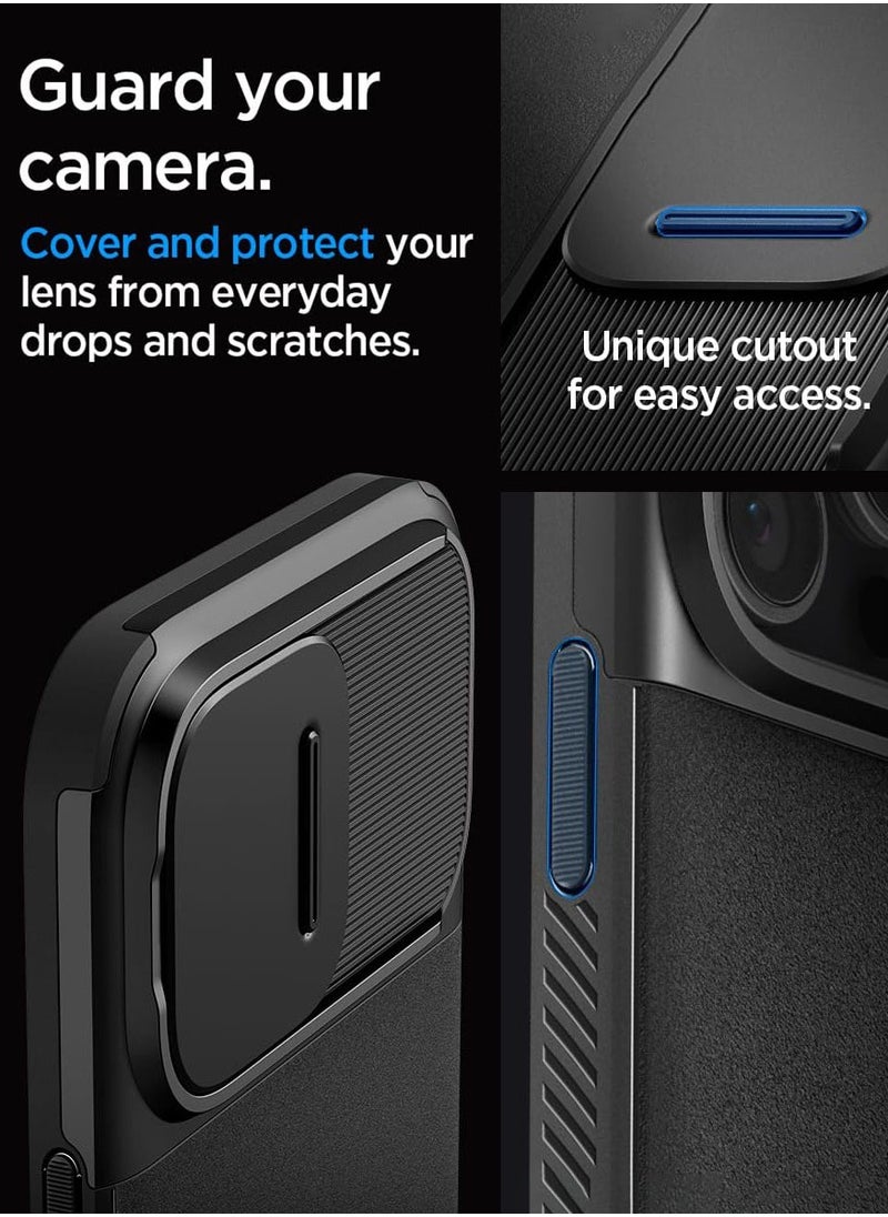 Spigen Optik Armor MagFit iPhone 16 Pro Max Case Cover (2024) with MagSafe - Black  - Image 3