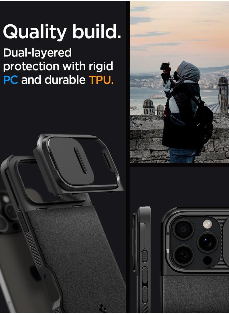 Spigen Optik Armor MagFit iPhone 16 Pro Max Case Cover (2024) with MagSafe - Black  - Image 4