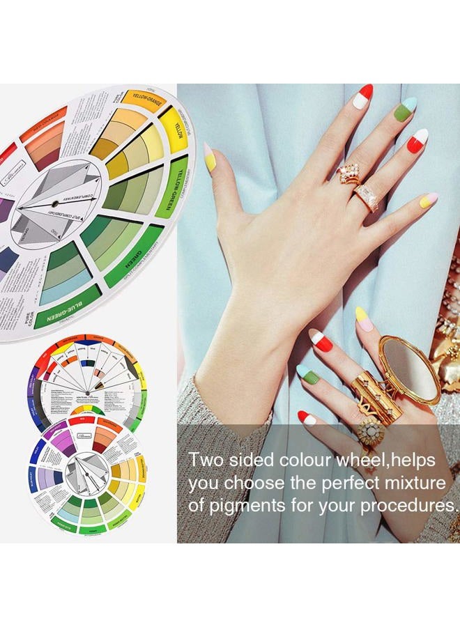 JimKing Creative Color Wheel, Paint Mixing Learning Guide, Art Class Teaching Tool for Makeup Painting Tattoo,Blending Board Chart Color Mixed Guide Hardboard(9.25inch) - Image 4
