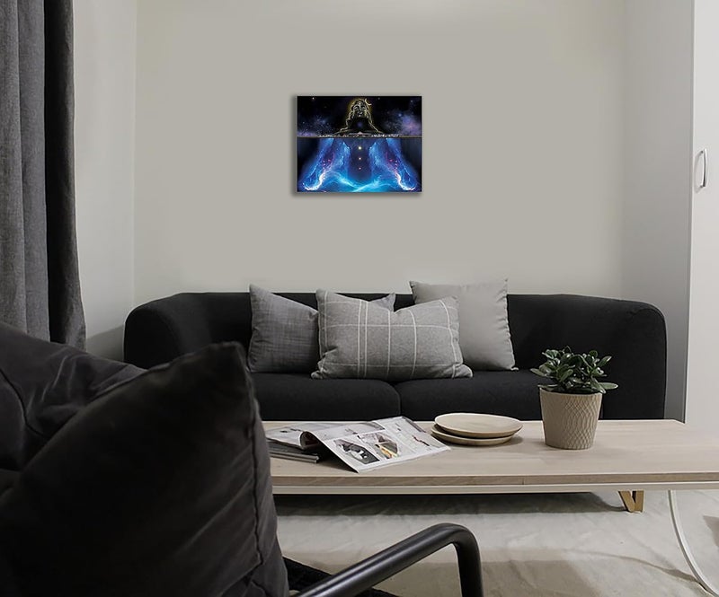 ANAADI ANAADI Adiyogi Shiv Ji Canvas Wall Painting With Frame For Home Living Room Drawing Room Office Wall Dcor Size 30 cm X 22 cm ADIYSCanvas DESIGN 1 - Image 2