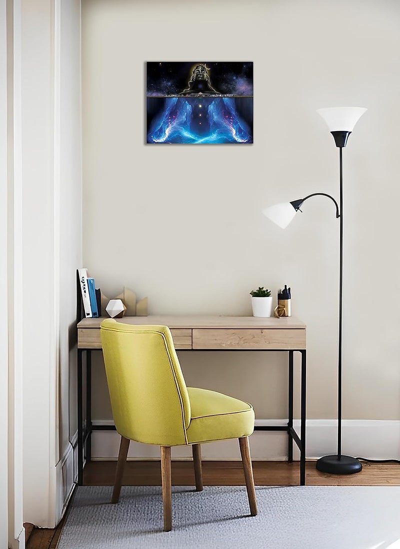 ANAADI ANAADI Adiyogi Shiv Ji Canvas Wall Painting With Frame For Home Living Room Drawing Room Office Wall Dcor Size 30 cm X 22 cm ADIYSCanvas DESIGN 1 - Image 3