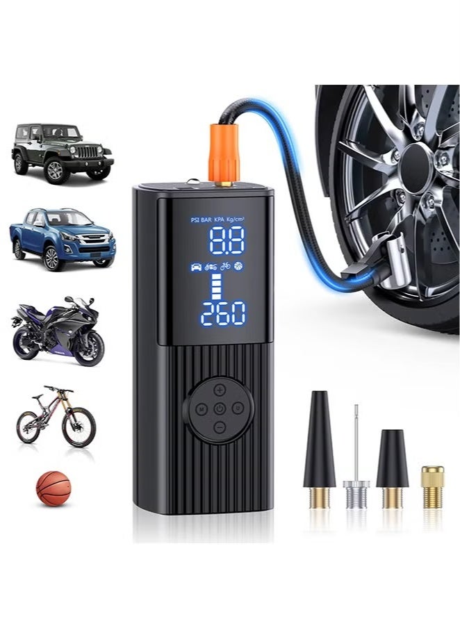 Generic Tire Inflator Portable Air Compressor-180PSI & 20000mAh Portable Air Pump, Accurate Pressure LCD Display, 3X Fast Inflation for Cars, Bikes & Motorcycle Tires, Balls.  - Image 1