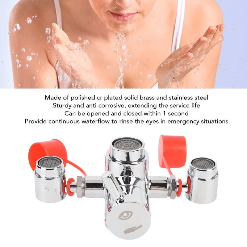 Faucet Mounted Eye Wash Station with 360 Degree Rotatable Nozzle for Lab Factory Office Home - Image 4