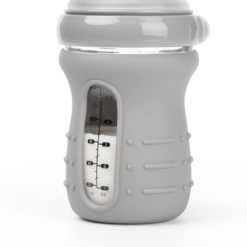 haakaa Glass Baby Bottle Sleeve - Non Slip Silicone Bottle Cover for Wide Neck Glass Baby Bottle 6oz -1pk - Image 1