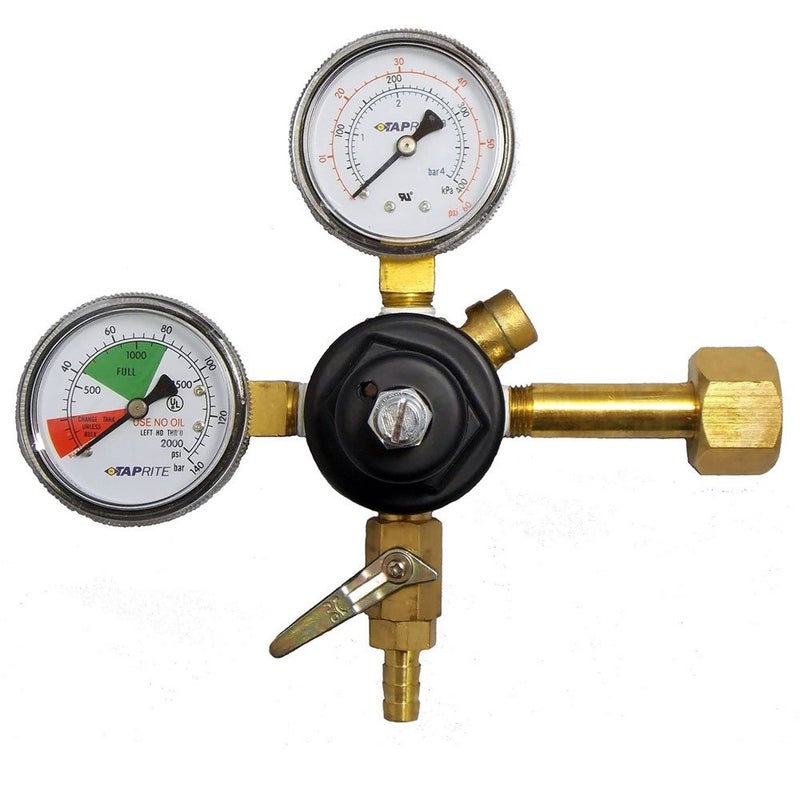 Taprite Taprite Co2 Primary Beer Regulator 3741BR New Draft Wine Soda  Dual High Pressure Gauge 