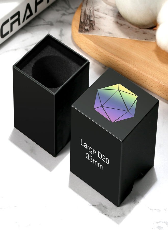 DNDND Spindown Single D20 Dice,DNDND 33mm Liquid Core Dragon Eye 20 Sided Dice Set with Gorgeous Gift Box for Dungeons and Dragons (Red) - Image 4