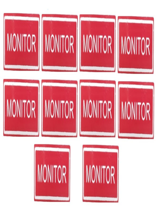 MOREL Class Monitors Badge in White Acrylic PINBACK Name Badge Used for School, College Classes |Pack of 10| - Image 1