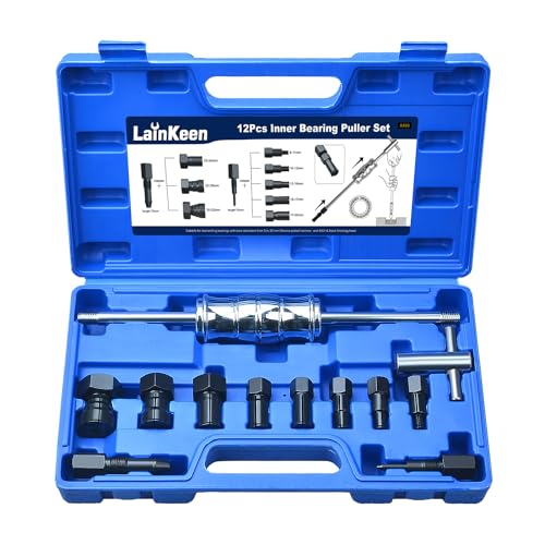 LainKeen 12pcs Blind Hole Collet Bearing Puller Set, Internal Bearing Extractor Puller Kit Slide Hammer Bearing Puller Set with Expandable Collets 8-32MM Insert Bearing Remover Set Tool - Image 2
