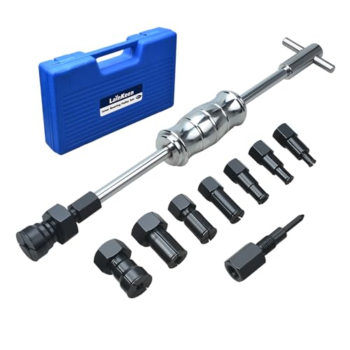 LainKeen 12pcs Blind Hole Collet Bearing Puller Set, Internal Bearing Extractor Puller Kit Slide Hammer Bearing Puller Set with Expandable Collets 8-32MM Insert Bearing Remover Set Tool - Image 1