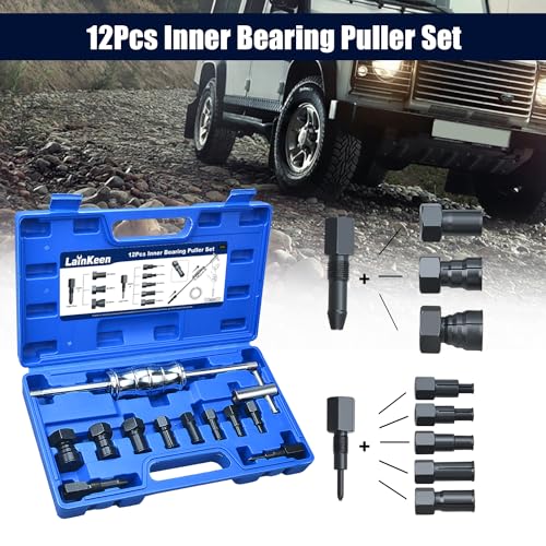 LainKeen 12pcs Blind Hole Collet Bearing Puller Set, Internal Bearing Extractor Puller Kit Slide Hammer Bearing Puller Set with Expandable Collets 8-32MM Insert Bearing Remover Set Tool - Image 5