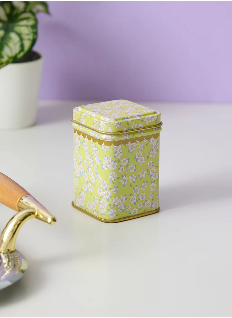 رايس Tin Spice Jar With Nougat Small Flower Print