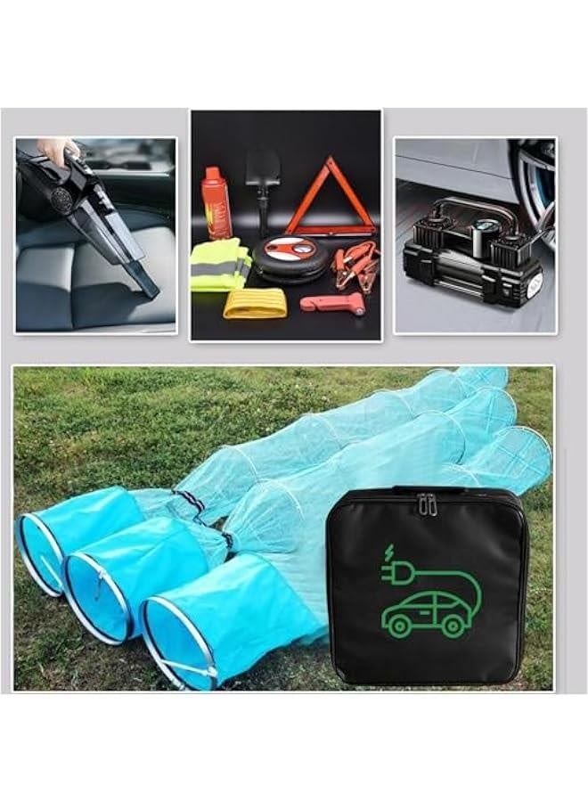 Waterproof EV Charger Cable Handled Bag | EV Extension Cords Trunk Organization Pocket,EV Charging Cable Bag,Zipper Closure Automotive Interior Storage Pouch for Car Air Pump  - Image 5