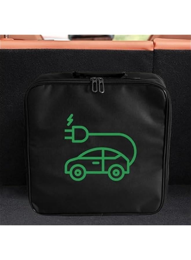 Waterproof EV Charger Cable Handled Bag | EV Extension Cords Trunk Organization Pocket,EV Charging Cable Bag,Zipper Closure Automotive Interior Storage Pouch for Car Air Pump  - Image 3
