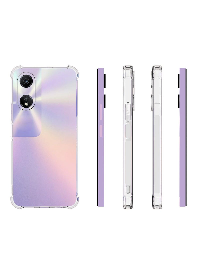 X-level Honor Play 40 5G/Honor X5 Plus 4G Case Cover with Clear TPU Four Corners Airbags Anti-Scratch Protective Back Cover Transparent Soft Duty Shockproof Protector Anti-Dust Comfortable Protection - Image 2