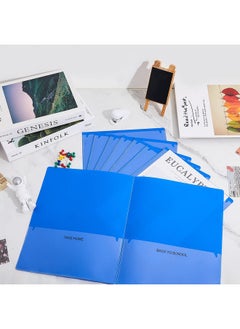 Henoyso 72 Pcs Blue Heavy Duty Pocket Folders For School And Home, 11.8 X 9.45 In  - Image 4
