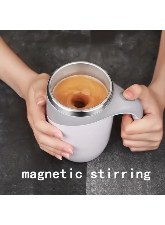 Grey White Automatic Magnetic Mixing Cup Large Capacity Portable Battery Powered - Image 2