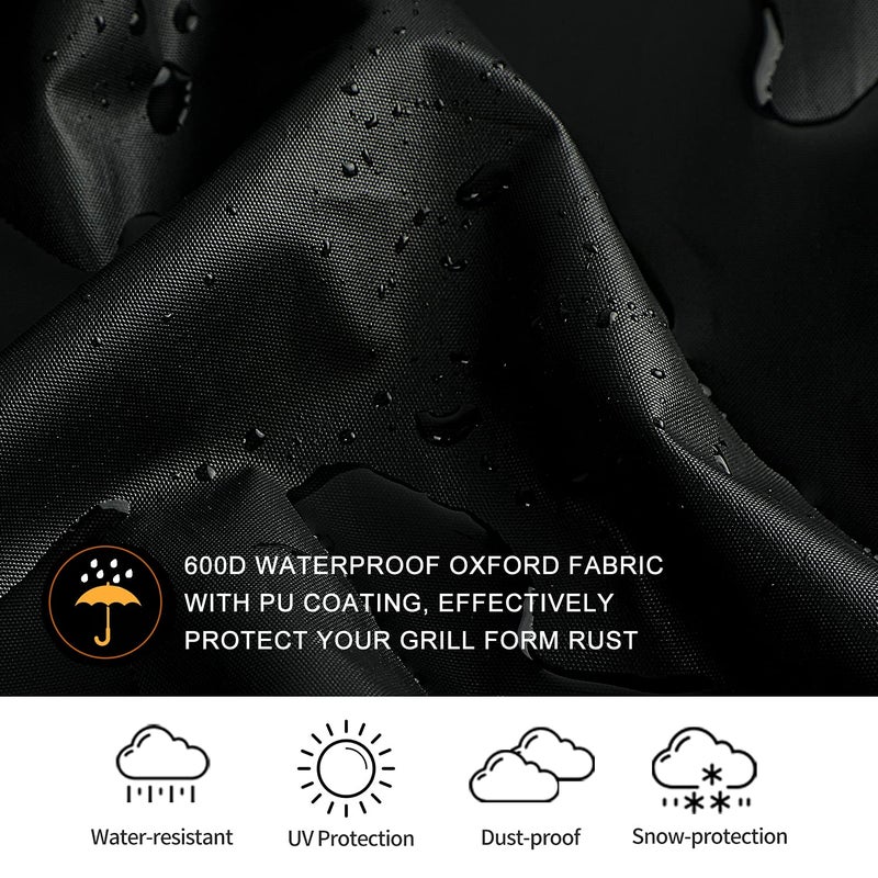 SUPJOYES Grill Cover for Weber Q Series Grills, Portable BBQ Cover for Weber Q1200, Q1000 and Q100 Series - Image 3