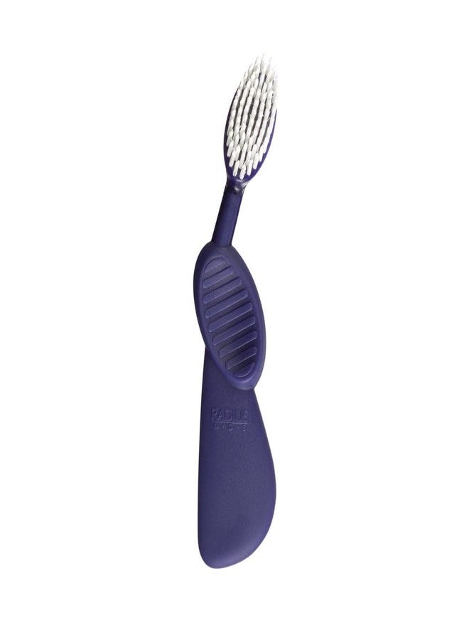 RADIUS Flex Brush with Soft Bristles Toothbrush BPA Free & ADA Accepted Designed to Improve Gum Health & Reduce Issues - Right Hand - Black/Purple - Pack of 1 - Image 1