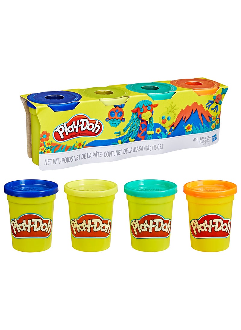 Play-Doh - 4-Pack of 4-Ounce Cans (Wild Colors) - Image 1