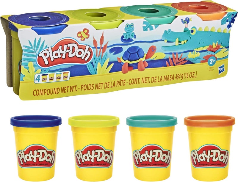 Play-Doh 0Wild Non-Toxic Colors, Multicolor, Pack of 4 - Image 3