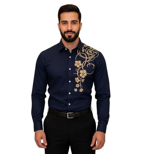 Bellstone Men's Solid Lustre Cotton Regular Fit Full Sleeve Collared Neck Casual Shirt for Men Stylish Latest | Lightweight Breathable Fabric |Stylish Solid Shirt for Office & Everyday Wear - Image 1