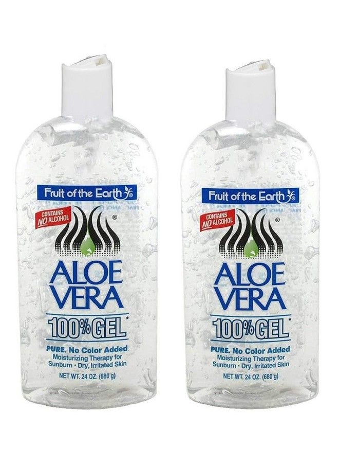 Fruit of the earth Aloe Vera 100% Gel With Tocopheryl Acetate Dmdm Hydantoin Tetrasodium Edta Carbomer Aloe Vera Gel Triethanolamine Diazolidinyl Urea 24 Oz (2 Pack)  - Image 3
