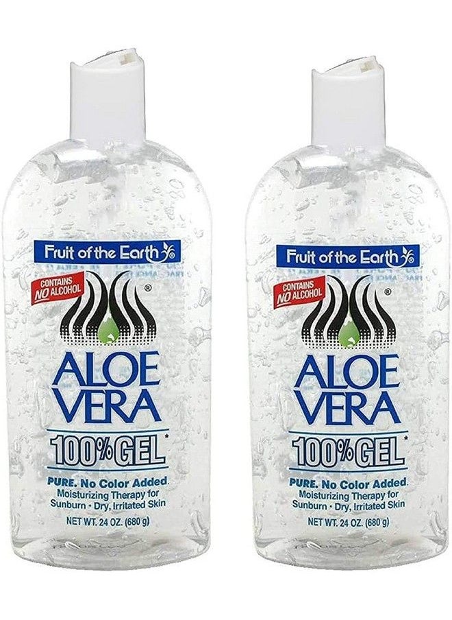 Fruit of the earth Aloe Vera 100% Gel With Tocopheryl Acetate Dmdm Hydantoin Tetrasodium Edta Carbomer Aloe Vera Gel Triethanolamine Diazolidinyl Urea 24 Oz (2 Pack)  - Image 2