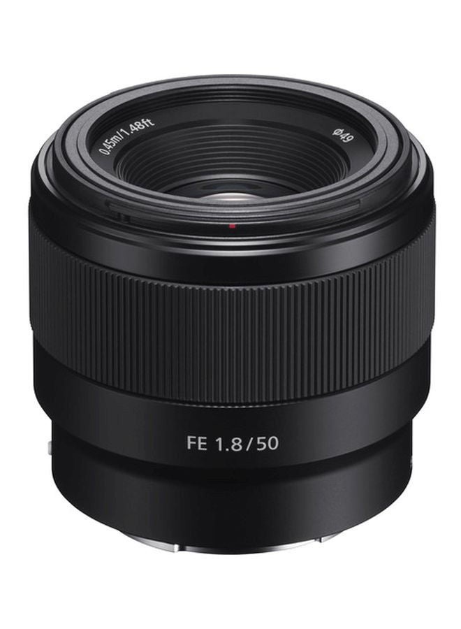 Sony FE 50mm F1.8 Compact Lightweight E Mount Lens with Beautiful Dedofusing Bokeh Compatible with Full Frame and APS C Camera SEL50F18F, Black, Lens Only Black - Image 1