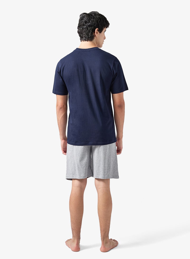 سفنتي فايف طقم بيجامة تي شيرت وشورت - Image 3