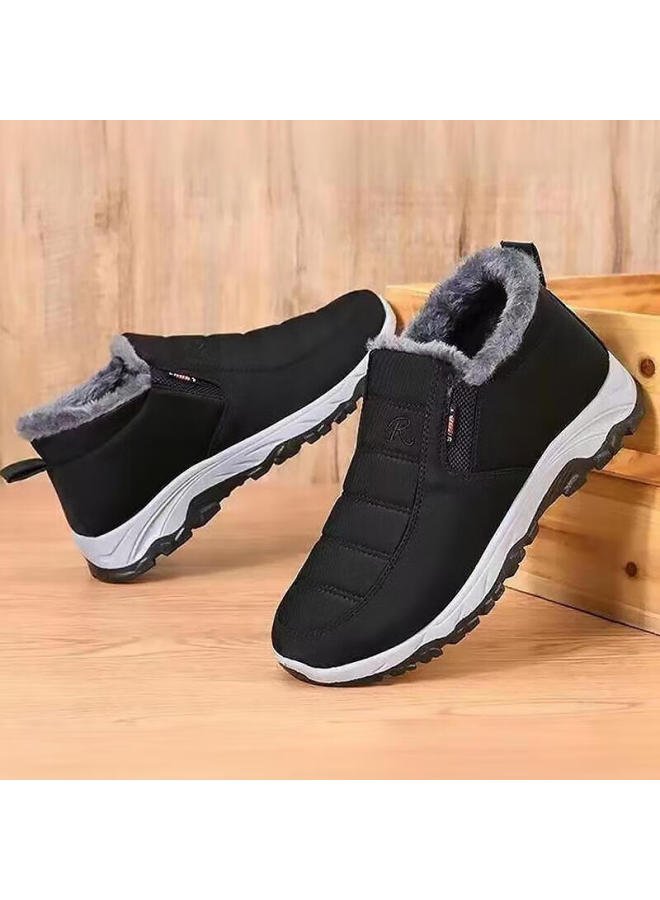Footoppo Fleece-lined Cotton Shoes For Women, Elderly Mom Shoes, Winter Comfortable Shoes For Middle-aged And Elderly, Thick Warm Shoes For Seniors In Winter, Men's Shoes - Image 4
