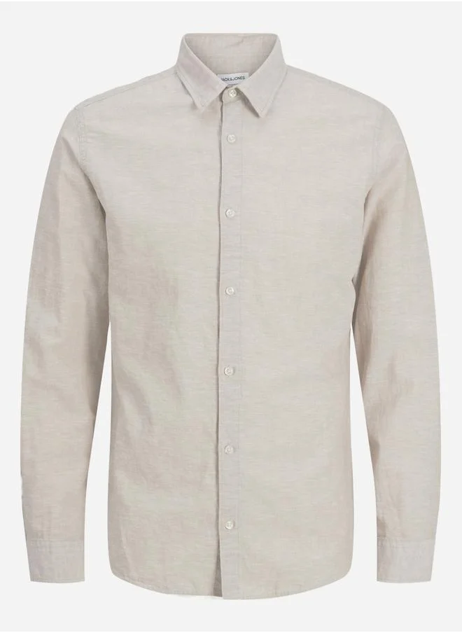 برودكت Produkt Mens Off-White Button-Down Long Sleeve Shirt