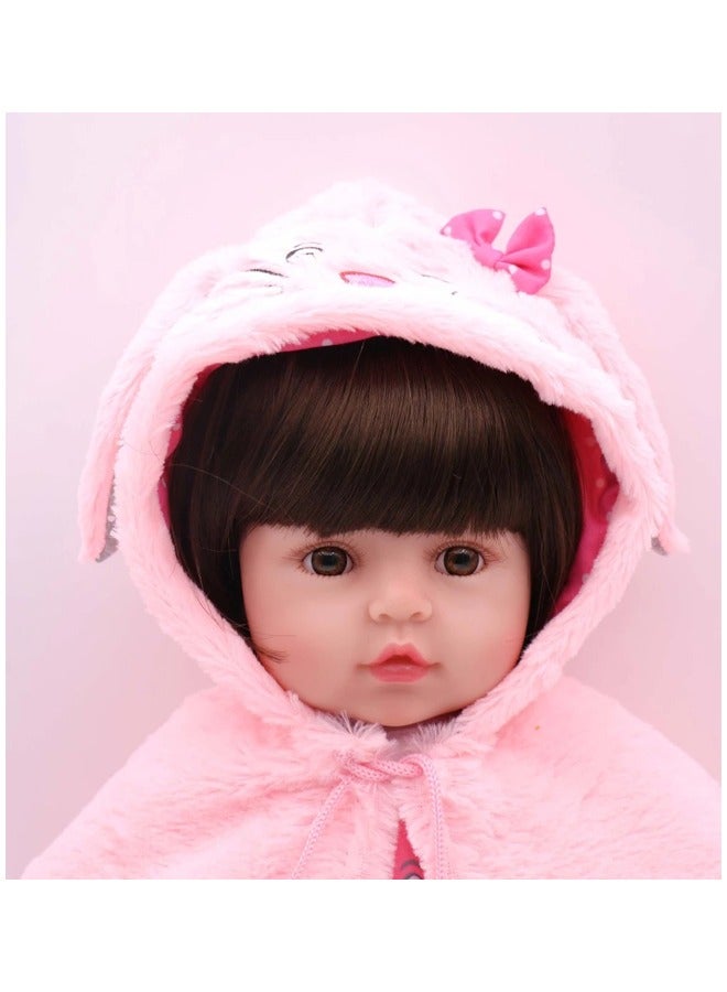 Realistic Reborn Baby, Girl Doll Soft Silicone Full Body Gift, 48cm Handmade Cute Doll for 3 Years Old - Image 4