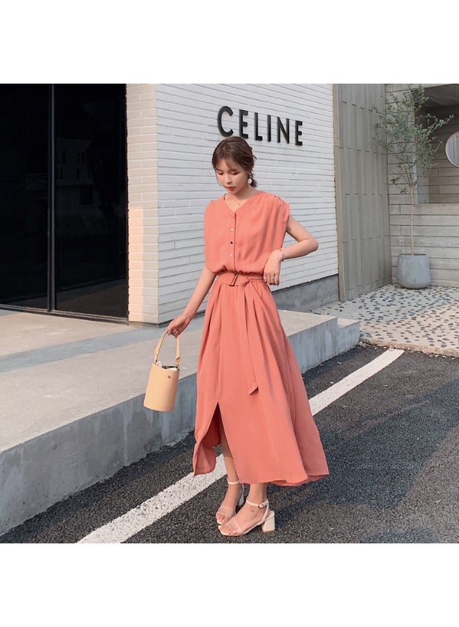 Women's Chiffon Dress, Casual  Summer Long Skirts Over The Knees - Image 1