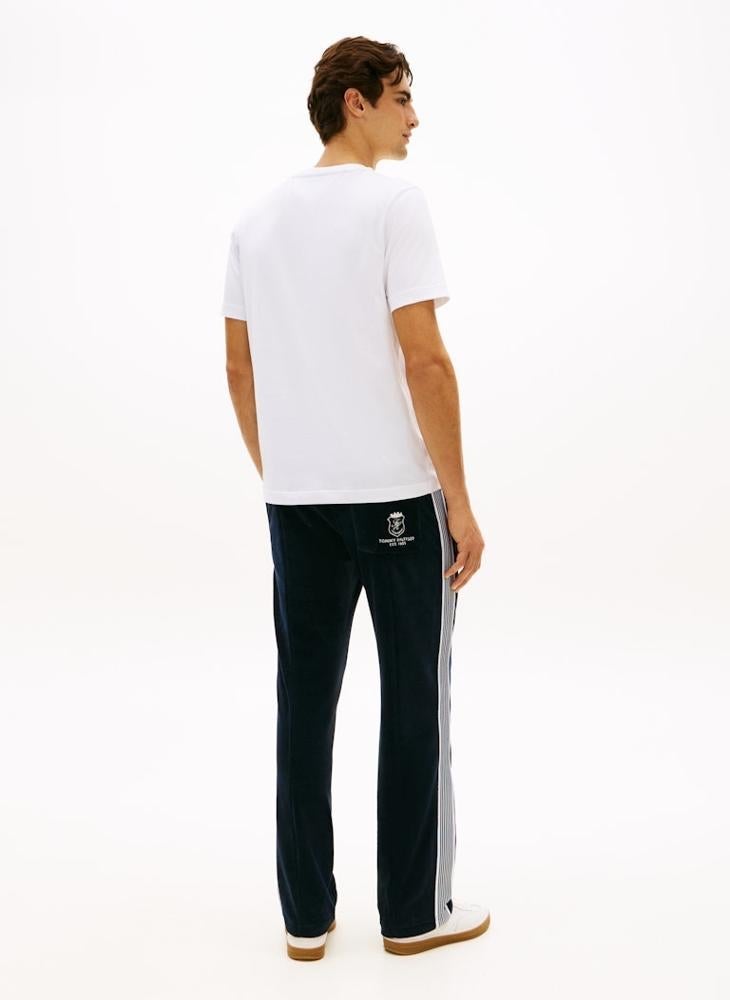 TOMMY HILFIGER Logo Stripe Jersey Crew Neck T-Shirt - Image 2