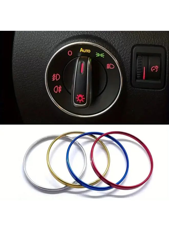 Golden Trim Ring Sticker For Car Headlights Interior Enhancement - Image 1