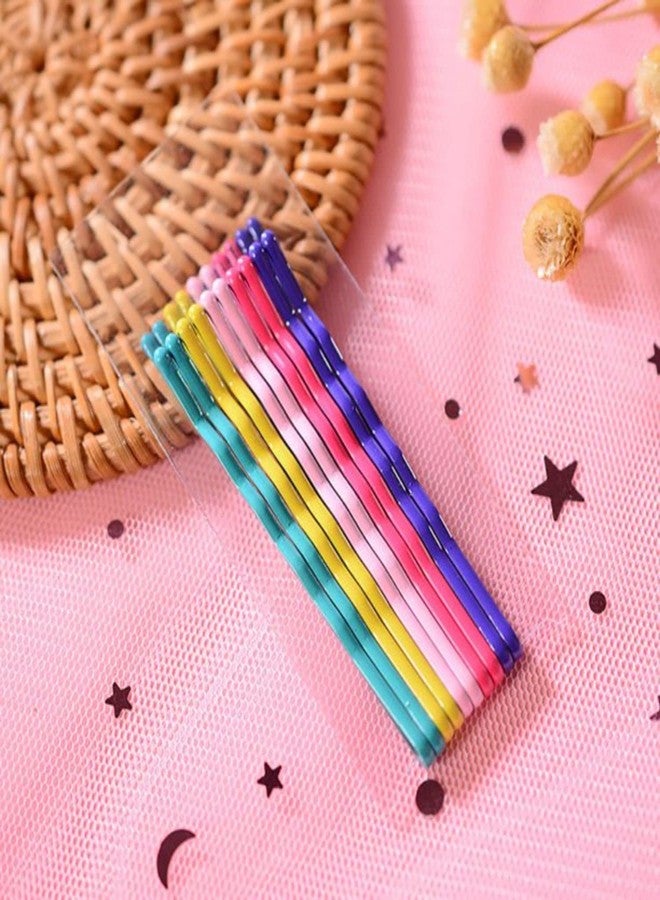 VEDETIC® Colored Hair Bobby Pins | Girl Rainbow Magnoloran Wavy Bobby Pins Hair Clip Hairpin Hairdressing - 35 Pieces - Image 4