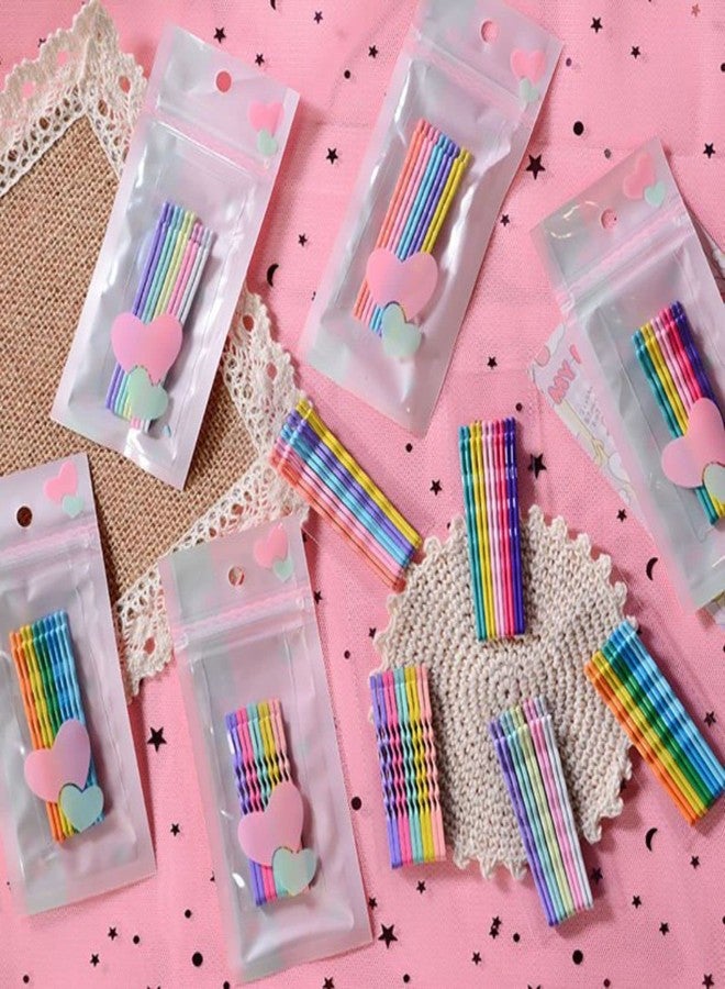 VEDETIC® Colored Hair Bobby Pins | Girl Rainbow Magnoloran Wavy Bobby Pins Hair Clip Hairpin Hairdressing - 35 Pieces - Image 2